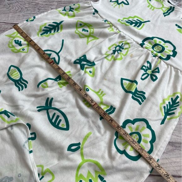 Diane Von Furstenberg Vintage Knit Midi Sleeveless Dress White Green Size Large - Picture 5 of 9